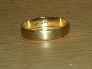 Vintage 1985 Fully Hallmarked Ladies 9ct 375 Gold Wedding Band Ring Size L