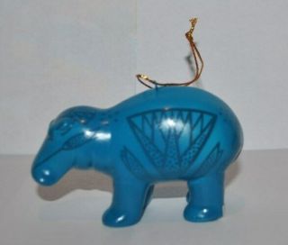 Metropolitan Museum Of Art William The Hippo Blue Ornament 3in X 2in