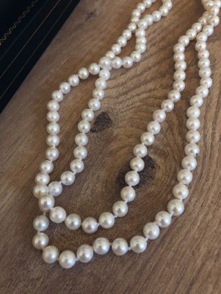 Vintage Pearl Necklace - 9ct Gold Clasp