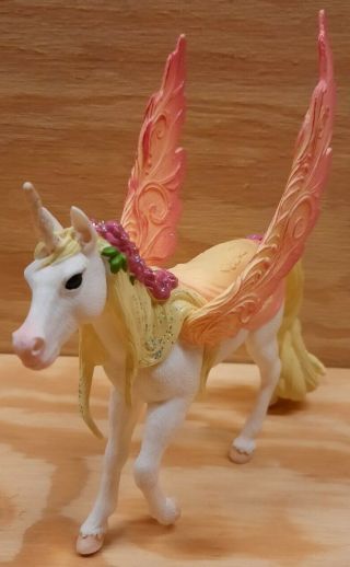 2017 Schleich Bayala Fairy White Pegasus Unicorn Horse Figure Figurine Toy