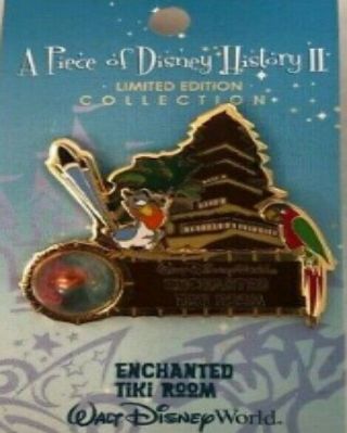 Disney Pin 43301 Wdw Piece Of Disney History 2006 Enchanted Tiki Room Zazu Le