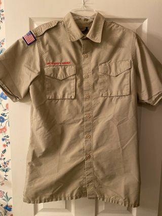 Boy Scout Bsa Uniform Shirt Adult Mens Small Style Short Sleeve B9