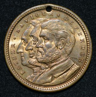 1892 Columbian Expo Father Saviour Defender Medal Token Eglit 88 Au Lustrous
