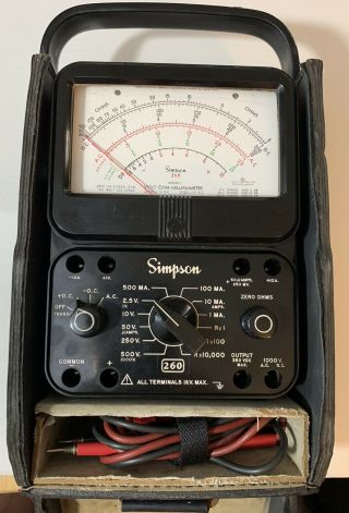 Simpson 260 Series 7 Volt - Ohm Milliammeter With Leads Very