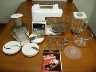Vintage Oster Regency Kitchen Center 971 - 08h 12 Speed Blender W/accessories