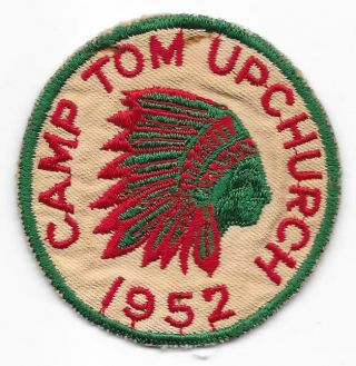 1952 Camp Tom Upchurch Cape Fear Area Council Sewn Boy Scouts Of America Bsa