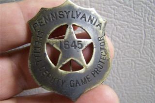 Early Pennsylvania Special Deputy Game Protector Badge - Obsolete