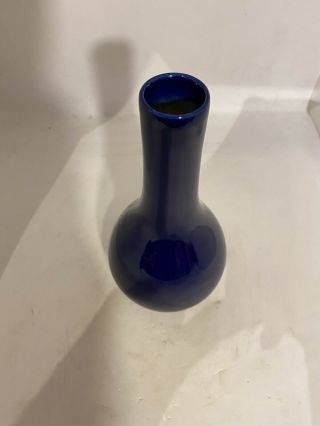 Chinese dark blue glazed Porcelain bottle vase 6 Character Marks 3