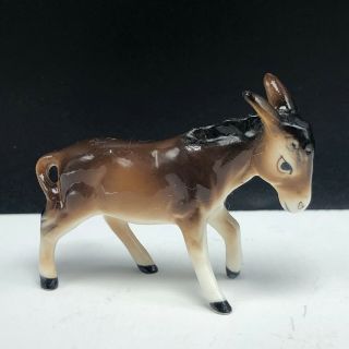 Fine Bone China Miniature Animal Figurine Vintage Hagen Renaker Donkey Ass Mule
