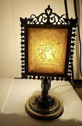 Disney 2004 Haunted Mansion Holiday Rare Gift Porcelain Lithophane Lamp No Box