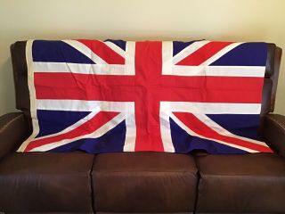 Uk British Union Jack Heavy Cotton Flag 68”x48”