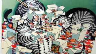 Vintage 1986 Kliban Cat Wall Calendar 12 Months of Feline Colored Pictures 3