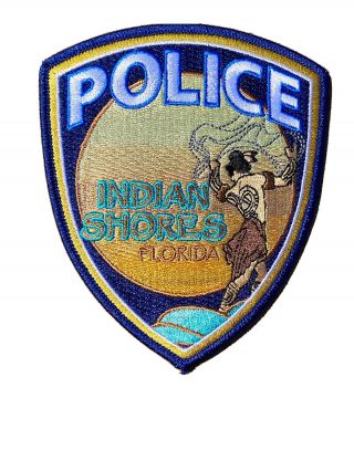 Indian Shores Police Department Florida Uniform Shoulder Patch Law Enforcement