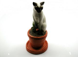 Vintage Hand Painted Siamese Cat Figurine By Purrfect Pet,  Usa –