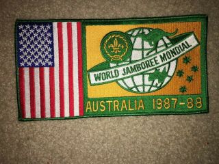 Boy Scout 1987 1988 Australia Bsa Flag Contingent World Jamboree Jacket Patch