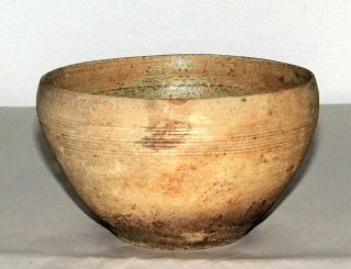 Chinese Sung Tomb Burial Pottery Bowl North Celadon C.  10 - 15thc / 4.  5 " D X 2.  75 " H