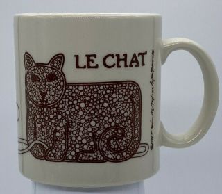Collectable Vintage 1978 Taylor & Ng La Chat Ceramic Coffee Mug Japan Cat Mouse