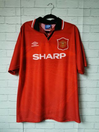 Manchester United 1994 - 1995 Home Vintage Umbro Football Shirt Adult Xl