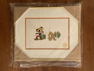 Disney Serigraph Cel : Mickey Mouse & Pluto - Brand New/still - Mr.  Mouse