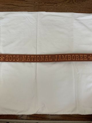 Vintage Boy Scout Leather Belt 36 2005 National Jamboree Camp Bsa Collectible