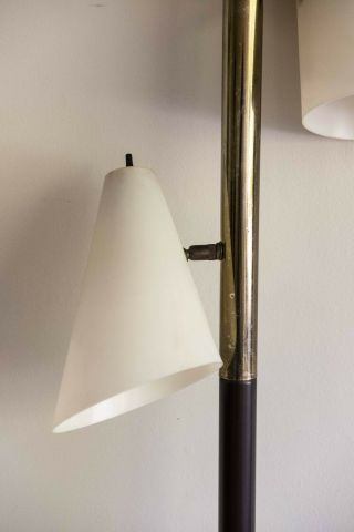 Vintage Mid Century Modern Atomic 3 Light Tension Pole Floor Lamp Retro 1960 