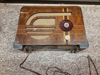 Vintage Antique Art Deco Philco Model 37 - 600 Tube Table Radio