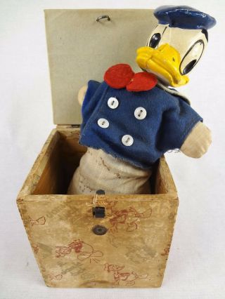 Donald Duck; Walt Disney Vintage Jack In The Box Toy; Antique Spear Product Toys