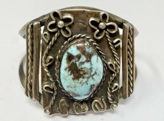 Vtg Old Pawn Navajo Sterling Royston Turquoise Cuff Bracelet 6.  5” (44.  2g)