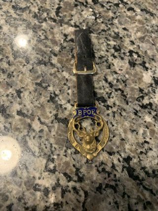Vintage Bpoe Watch Fob Benevolent And Protective Order Of Elks B.  P.  O.  E.
