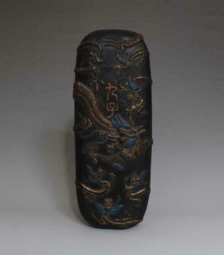 Fine Antique Chinese Black Ink Stick With Jiaqing Marked
