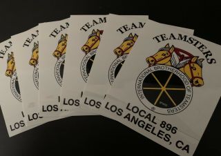 Teamsters Union Sticker I.  B.  Of T.  C.  W.  & H.  Of A.  3x4” Clear Sticker 6 Sticker