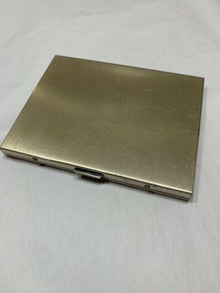 Vintage Sterling Silver Calling Card Case Soft Gold Finish 130gr 4”x3”