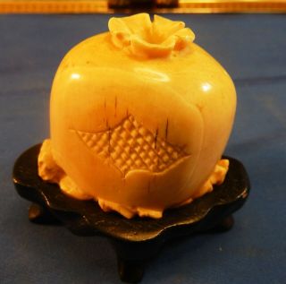 Chinese Bovine Bone Carved Snuff Bottle - 1800 