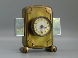 Vtg Art Deco Guerville Riquier Key Lock Advertising Salesman Sample Clock French