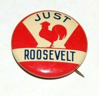 1936 Franklin Roosevelt Fdr Campaign Pin Pinback Button Political Presidential
