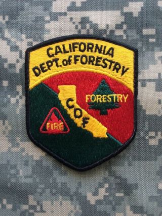 Vintage Nos California Dept.  Of Forestry Cdf Fire Forestry Patch 1 - 1