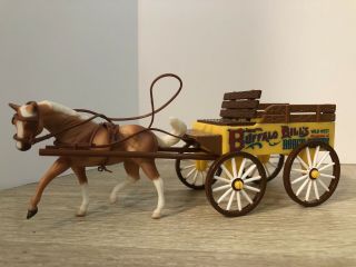 Breyer Stablemates Buffalo Bill Rough Rider Wagon And Horse From Set 5316