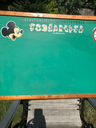 Vintage Walt Disney Productions Mickey Mouse Disney Characters Chalkboard 1960 ' s 3
