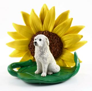 Great Pyrenees Sunflower Figurine