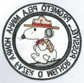 PORTUGAL SCOUTS I PROMISE BY MY HONOR TO DO THE BEST POSSIBLE SNOOPY SCOUT PATCH 2