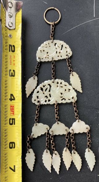 Fine Antique Chinese Jade Pendants Made Into Necklaces Qing Period