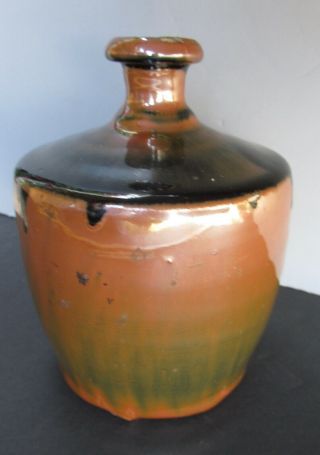 Chinese Sung Song Dynasty Jian Ware Hare Fur Three Glazed Brown Black Green Jar 2