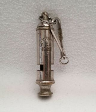 Vintage Canadian Girl Guides Metal Whistle