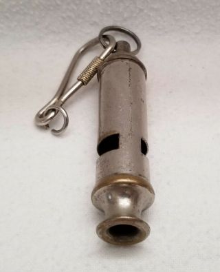 Vintage Canadian GIRL GUIDES metal whistle 2
