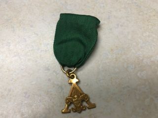 Scouters Training Award Medal - Solid Green Ribbon - By Robbins 1948 - 56