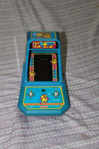 Ms.  Pacman Vintage Tabletop Electronic Game Coleco 1981 Mini Arcade.