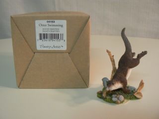 Country Artists World Of Wildlife Otter Swimming Figurine Hand Crafted Animal