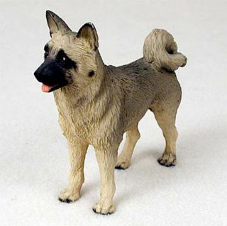 Akita Figurine Hand Painted Collectible Statue Fawn