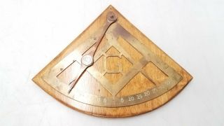 Republic De Chile Coin Embedded Wooden Masonic Freemason Memorabilia