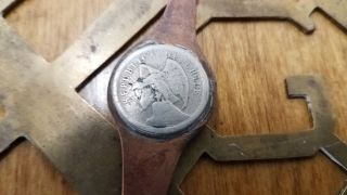 Republic De Chile Coin Embedded Wooden Masonic Freemason Memorabilia 2